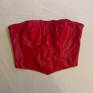 SHEIN Red Strapless Top